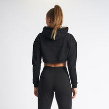 Load image into Gallery viewer, Vanquish Women's Black Essential Cropped Hoodie